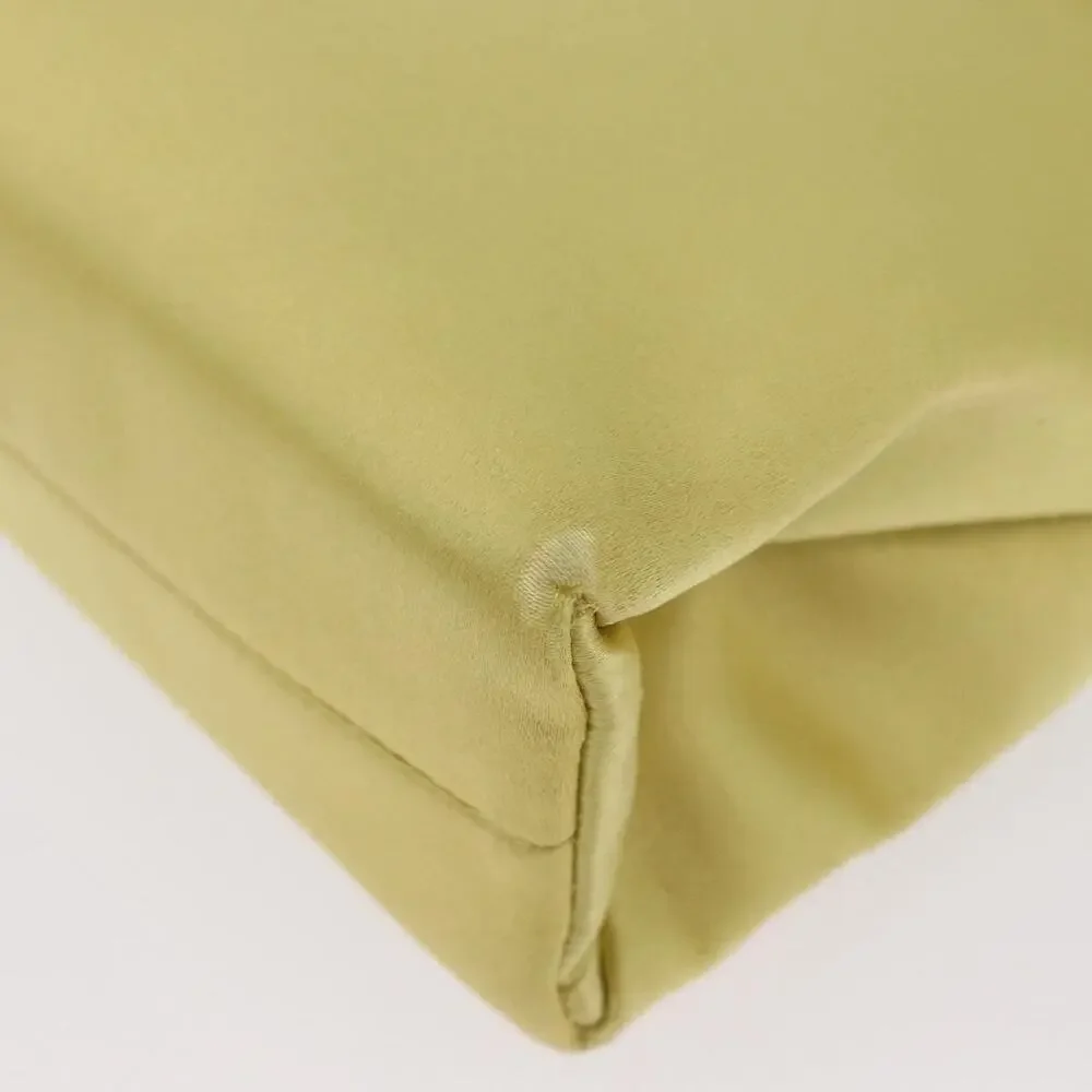 Prada Satin Tote Bag Yellow Gold